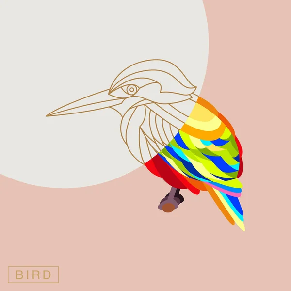 Abstrakte Vogel-Illustration — Stockvektor