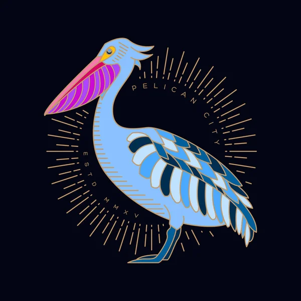 Ilustración abstracta de aves — Vector de stock