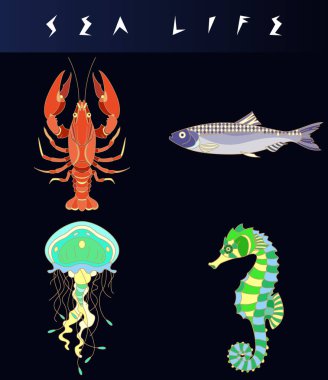 Soyut balık çizimi