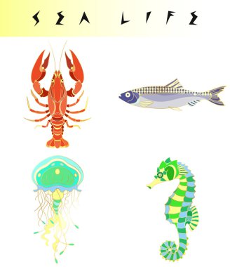 Soyut balık çizimi