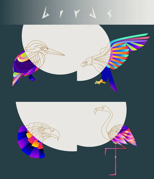 Ilustracja ptak streszczenie — Wektor stockowy