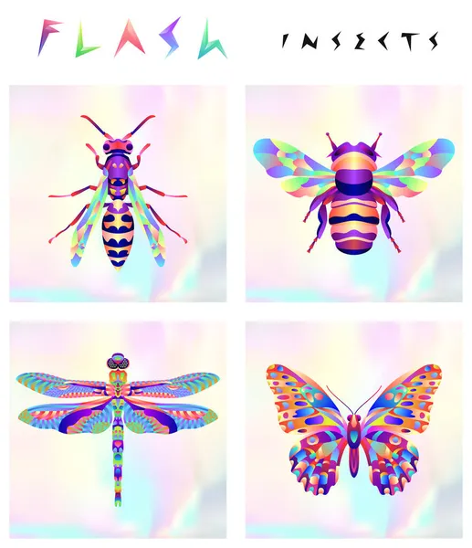 Абстрактные насекомые — стоковый вектор