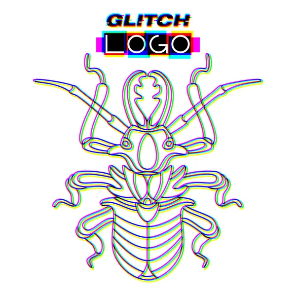 Εικονογράφηση vector animal με το λογότυπο του εντόμου — Διανυσματικό Αρχείο