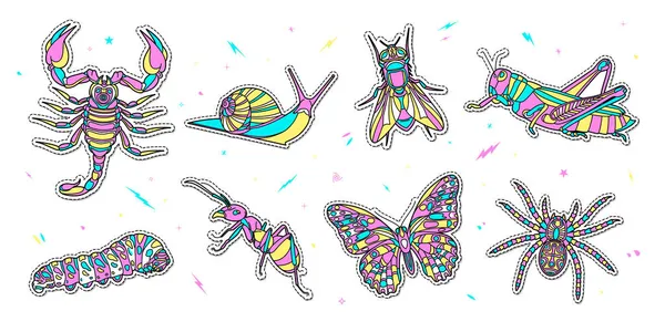 Ilustración abstracta de insectos — Vector de stock