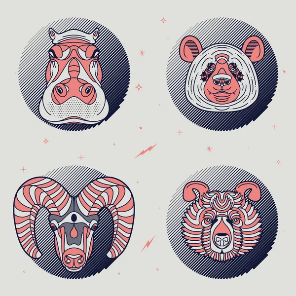 Illustration animale abstraite — Image vectorielle