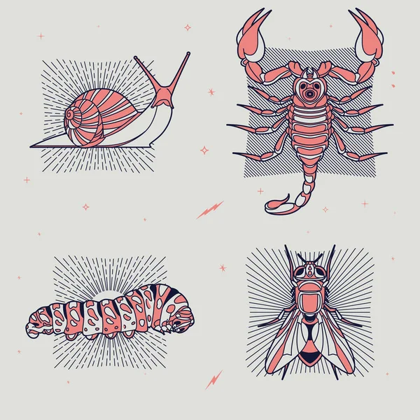 Abstrakcyjne owady ilustracja — Wektor stockowy