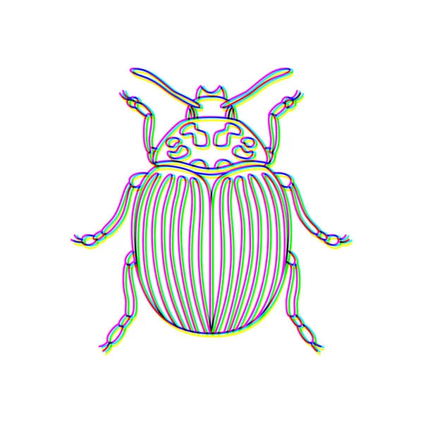 Illustration vectorielle d'animal de logo d'insecte d'effet de paillettes — Image vectorielle