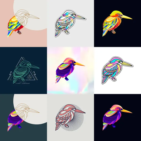 Ilustração abstrata das aves — Vetor de Stock