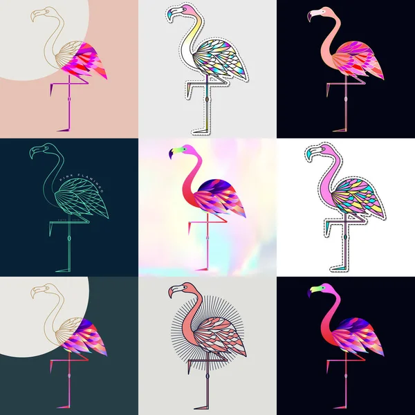 Illustration abstraite des oiseaux — Image vectorielle