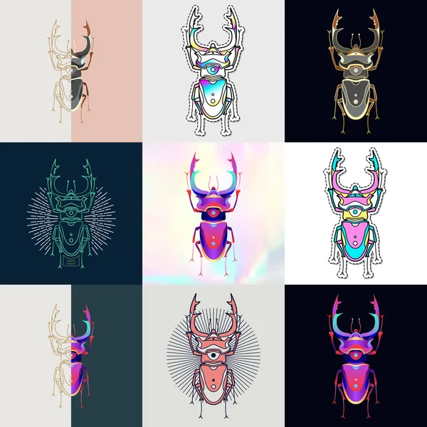 Illustration d'insectes abstraits — Image vectorielle