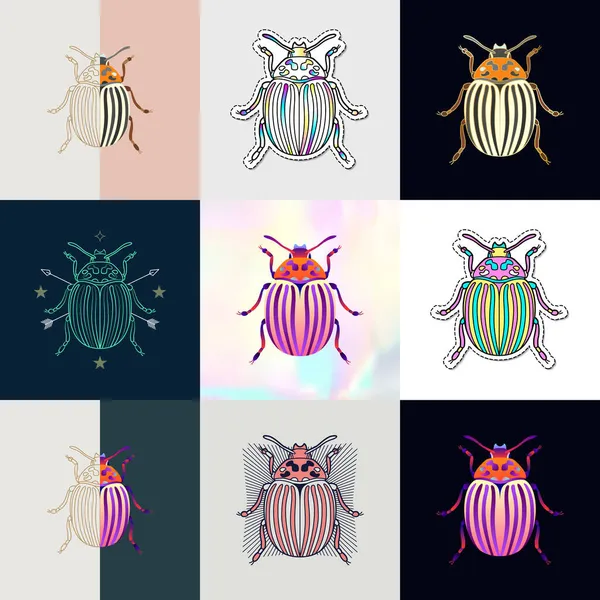 Ilustración abstracta de insectos — Vector de stock