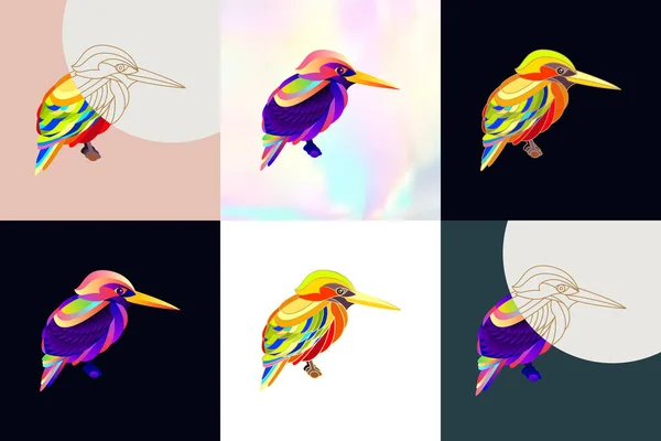 Abstracte vogel illustratie — Stockvector