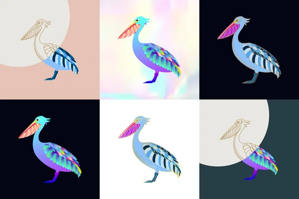 Illustration abstraite des oiseaux — Image vectorielle