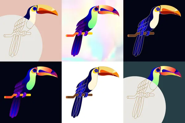 Abstrakte Vogel-Illustration — Stockvektor