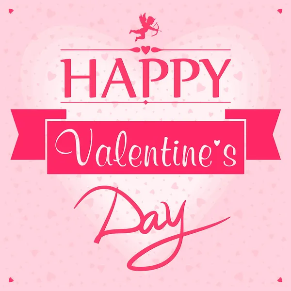 Happy Valentine den karta se srdíčky — Stockový vektor