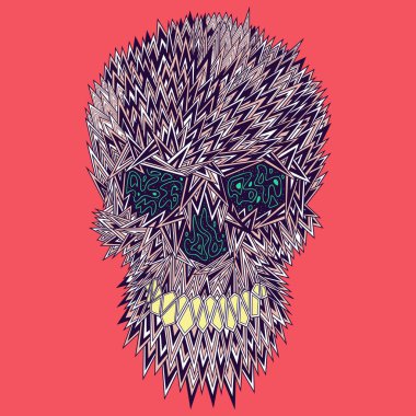 vektör komik, şeker kafatası