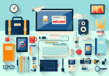 düz tasarım vektör çizimi kavramı