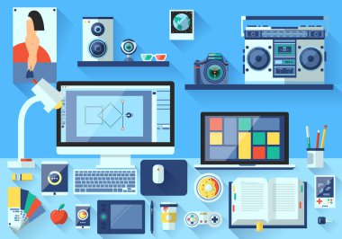 düz tasarım vektör çizimi kavramı