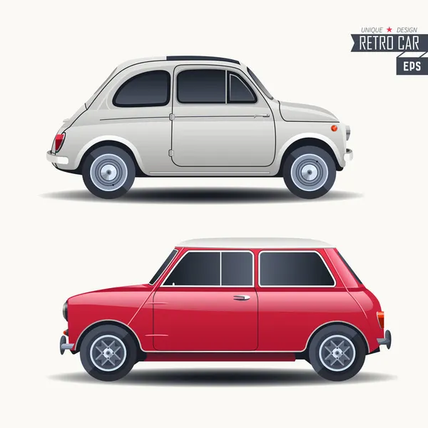 Conceito de design de carro retro. Arte realista moderna única. — Vetor de Stock