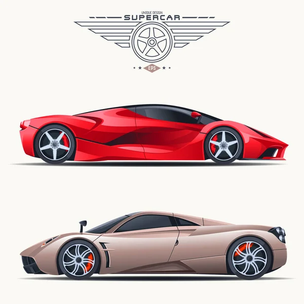 Супер концепція дизайну автомобіля сучасна реалістична ілюстрація — стоковий вектор