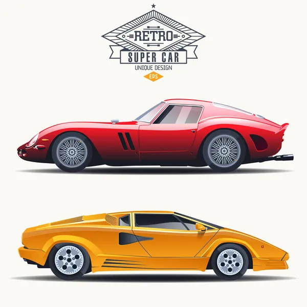 Super conceito de design de carro ilustração realista moderna —  Vetores de Stock