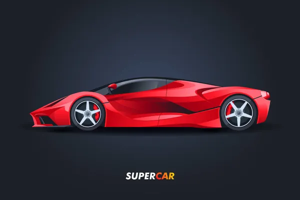 Super Car Design Konzept moderne realistische Illustration — Stockvektor