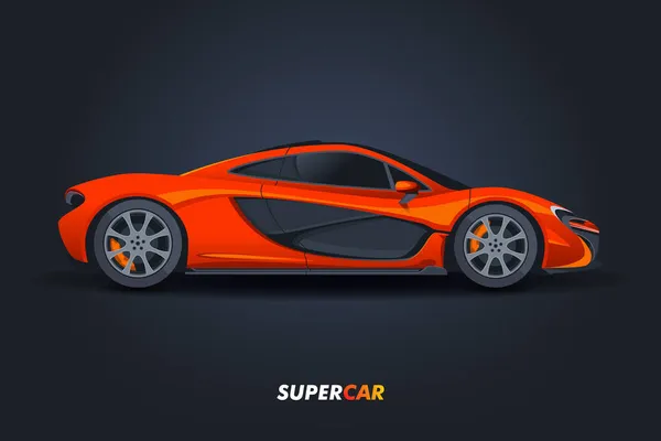 Super car design concept moderno illustrazione realistica — Vettoriale Stock