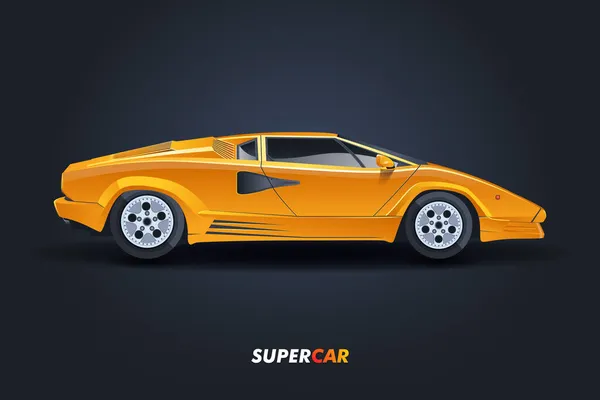 Super car design concept moderno illustrazione realistica — Vettoriale Stock