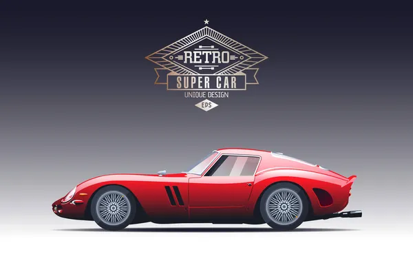 Super car design concept moderno illustrazione realistica — Vettoriale Stock