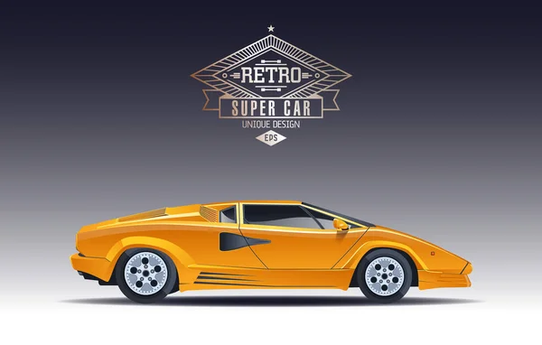 Super Car Design Konzept moderne realistische Illustration — Stockvektor