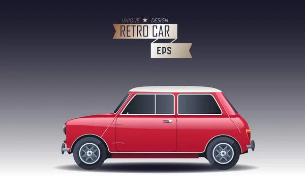 Concepto de diseño de coche retro ilustración realista moderna — Vector de stock