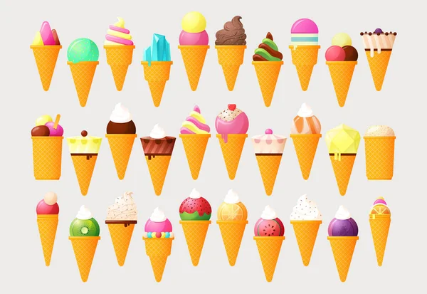 Ice Cream Summer Illustration — Stock Vector