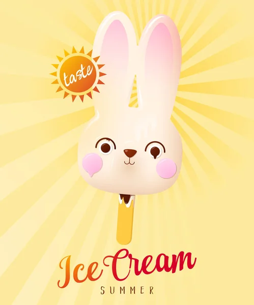 Illustration d'été de crème glacée — Image vectorielle