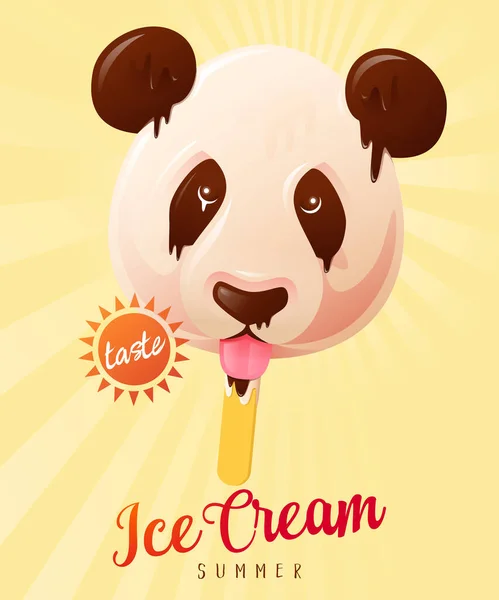 Illustration d'été de crème glacée — Image vectorielle