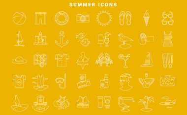 Yaz tatili planlamanın simgeleri