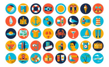 Yaz tatili planlamanın simgeleri