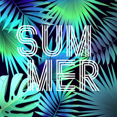 Yaz tropikal arka plan tasarım