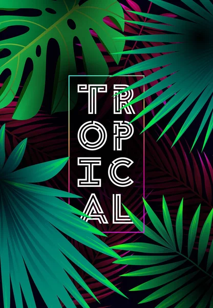 Sommer tropischen Hintergrund Design — Stockvektor