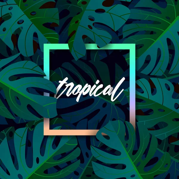 Conception de fond tropical d'été — Image vectorielle