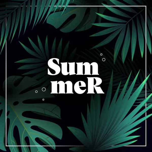 夏の熱帯背景デザイン — ストックベクタ