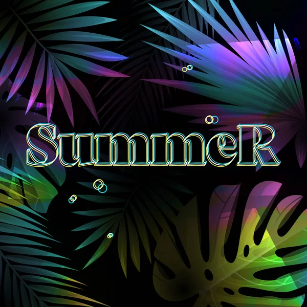 Conception de fond tropical d'été — Image vectorielle