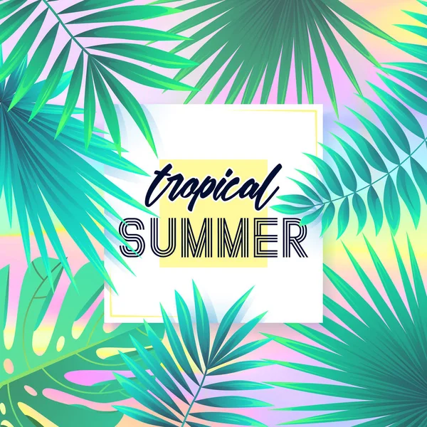 Sommer tropischen Hintergrund Design — Stockvektor