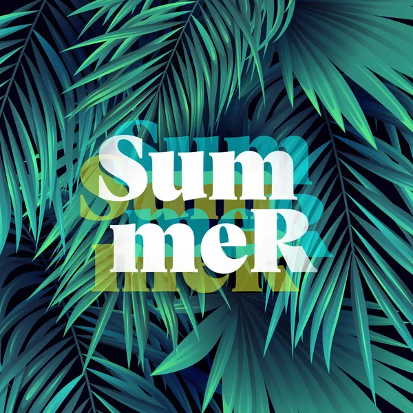 Diseño de fondo tropical de verano — Vector de stock