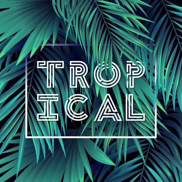 Verão design de fundo tropical — Vetor de Stock