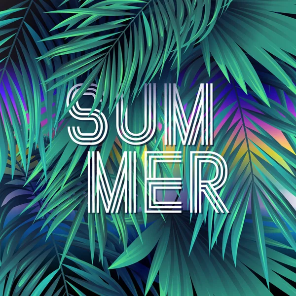 Sommar tropiska bakgrundsdesign — Stock vektor