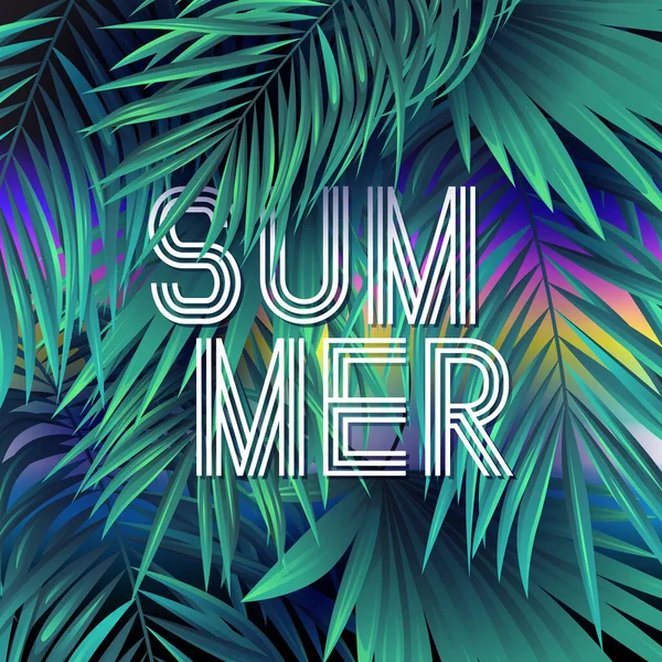 Diseño de fondo tropical de verano — Vector de stock