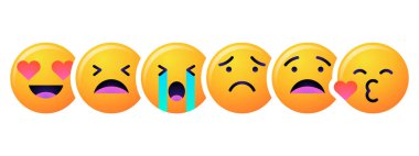 Emoji gülen yüz ile karşı karşıya.