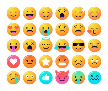 Emoji gülen yüz ile karşı karşıya.