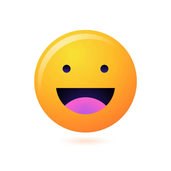 Emoji face and emoticon smile — Stock Vector