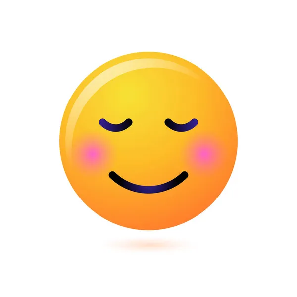 Emoji rosto e emoticon sorriso — Vetor de Stock